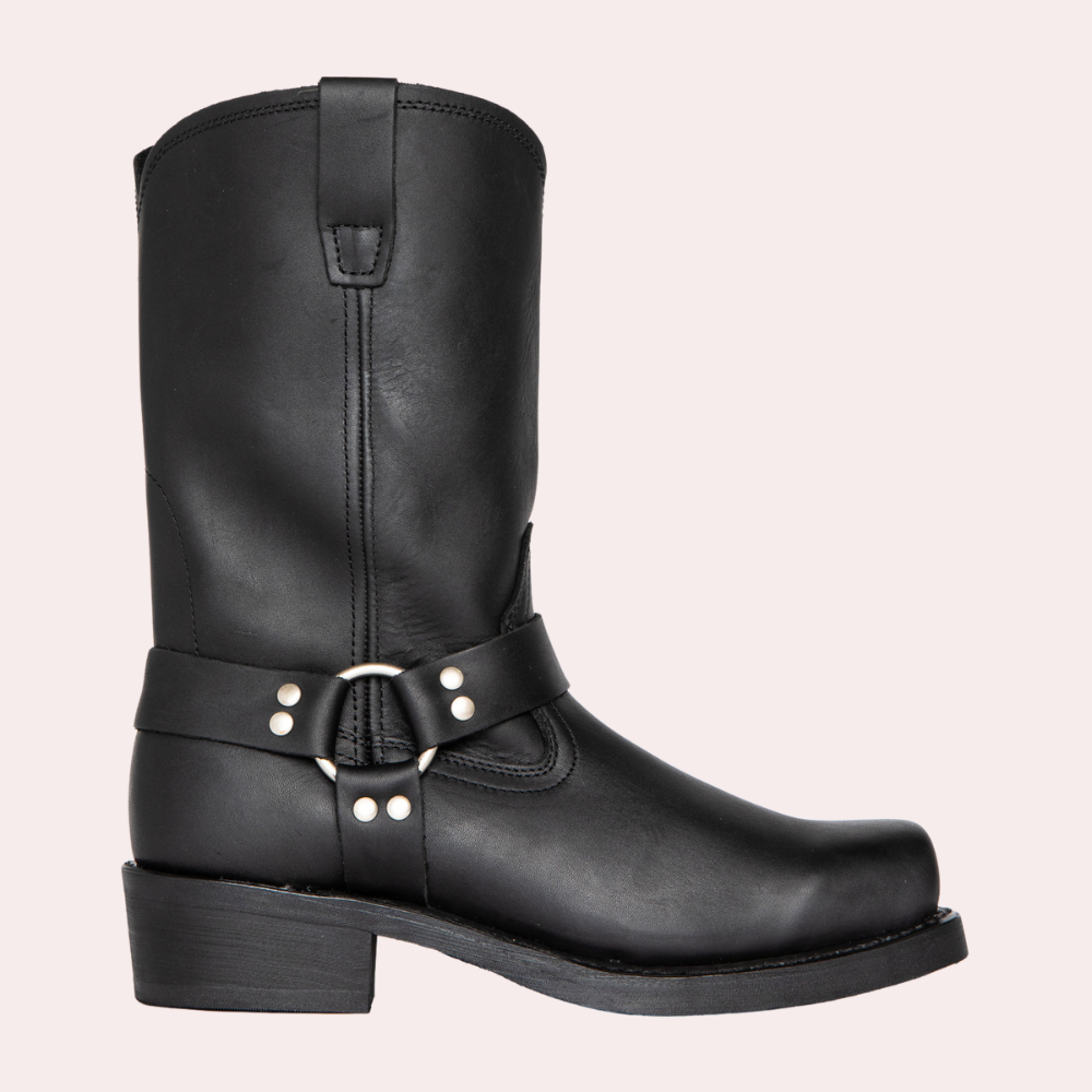 Bottes western homme, talon de 6 à 8 cm, du 39 au 44, noir