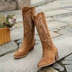 Bottes cowboy femme brodées, cinq coloris, du 36 au 43