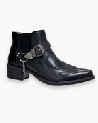 Bottes cowboy homme style western, noir ou brun, du 38 au 48, noir