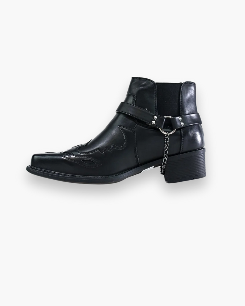 Bottes cowboy homme style western, noir ou brun, du 38 au 48