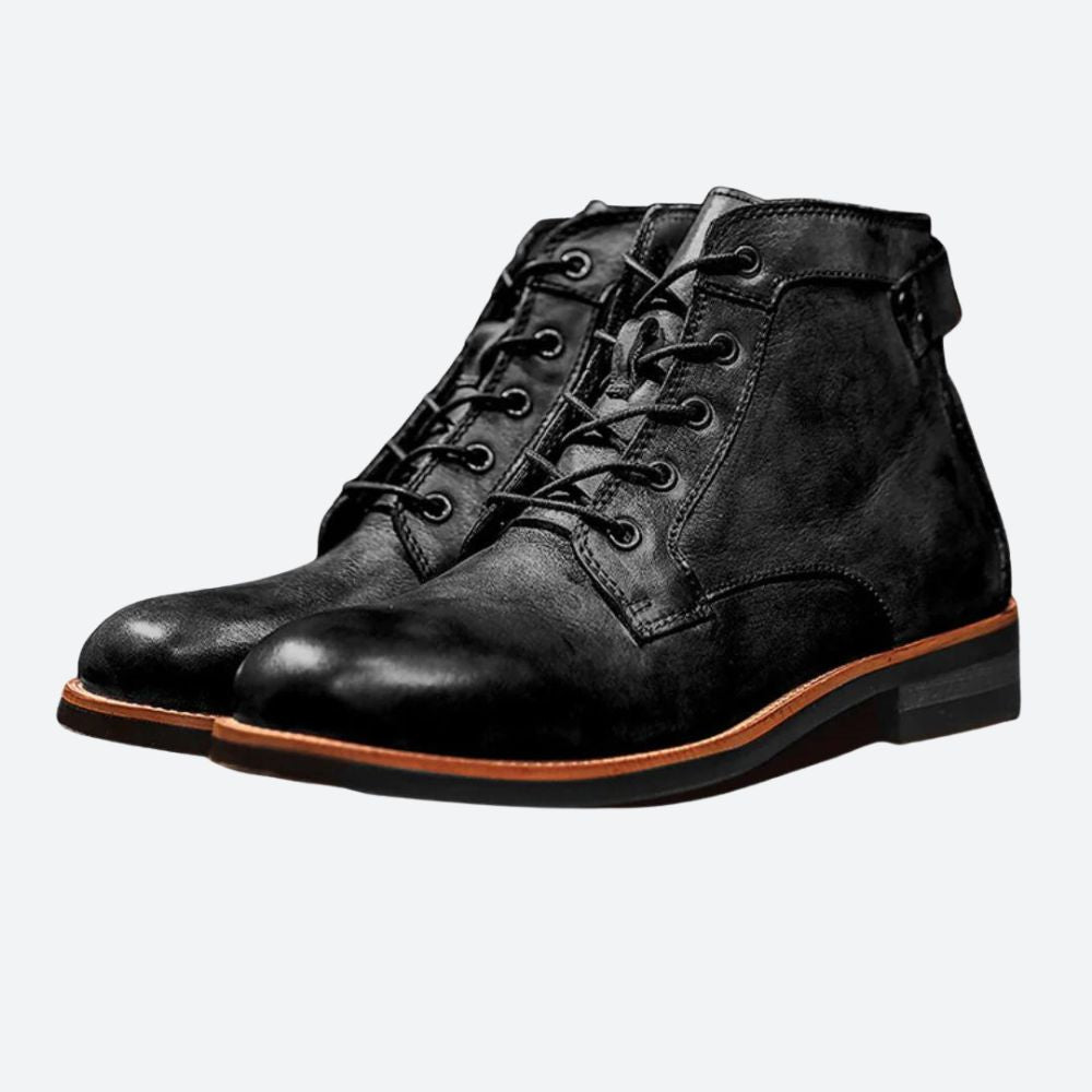 Bottes homme à semelle adhérente, noir ou marron, du 38 au 48, noir