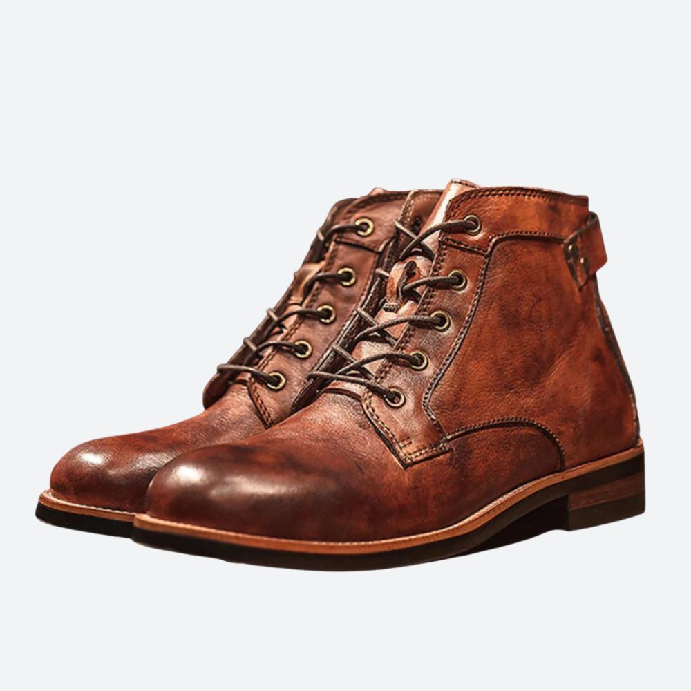 Bottes homme à semelle adhérente, noir ou marron, du 38 au 48, marron