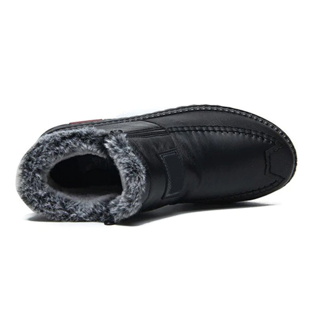 Bottes d'hiver femme à fermeture éclair latérale, noir ou rouge