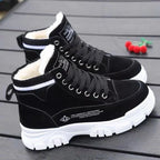Bottines d'hiver femme, intérieur coton, semelle épaisse