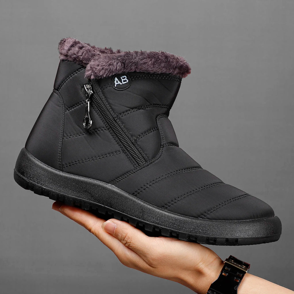 Bottes d'hiver homme à doublure isolante, noir ou gris