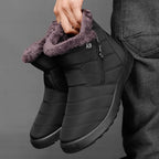 Bottes d'hiver homme à doublure isolante, noir ou gris, noir