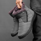 Bottes d'hiver homme à doublure isolante, noir ou gris, gris