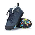 Bottes d'hiver enfant imperméables, doublure polaire, du 30 au 39, bleu