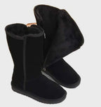 Bottes d'hiver femme imperméables à zip latéral, noir ou marron, noir