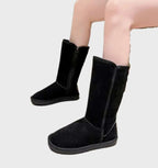 Bottes d'hiver femme imperméables à zip latéral, noir ou marron