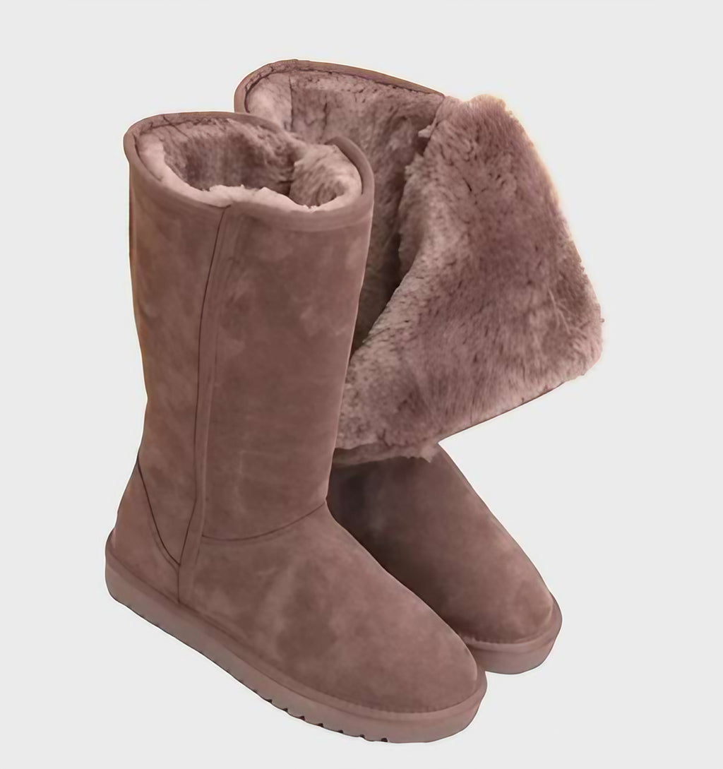 Bottes d'hiver femme imperméables à zip latéral, noir ou marron, marron