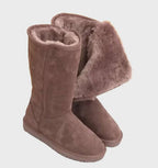 Bottes d'hiver femme imperméables à zip latéral, noir ou marron, marron