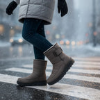 Bottes d'hiver femme matelassées, boucle latérale, semelle épaisse