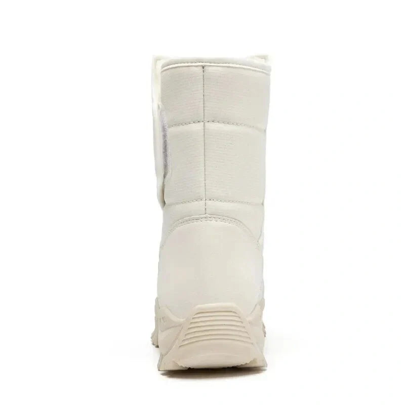 Bottes d'hiver femme hautes, fourrées et imperméables, à lacets