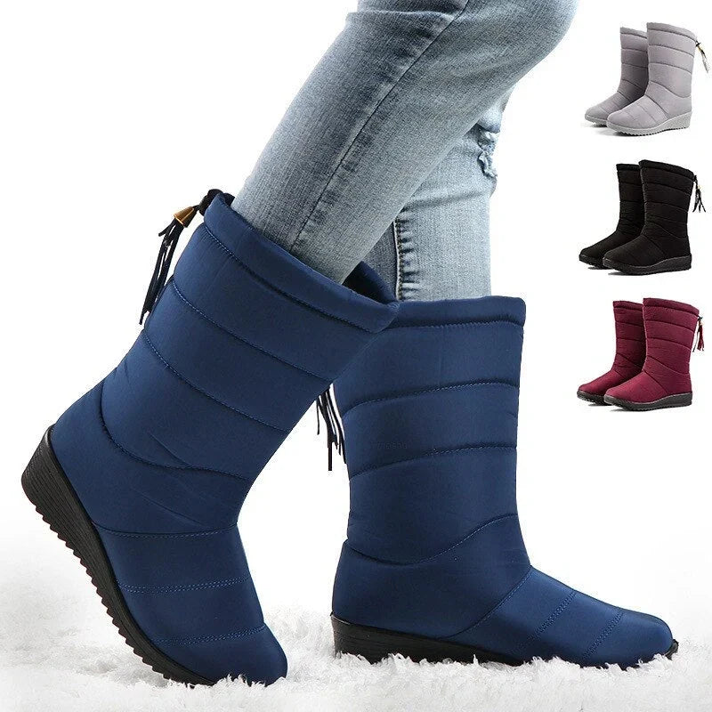 Bottes hautes d'hiver femme fourrées, imperméables, du 36 au 43