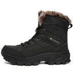Bottes d'hiver homme en similicuir, fourrées, du 40 au 48