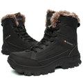 Bottes d'hiver homme en similicuir, fourrées, du 40 au 48, noir