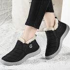 Bottes d'hiver femme imperméables et fourrées, semelle antidérapante