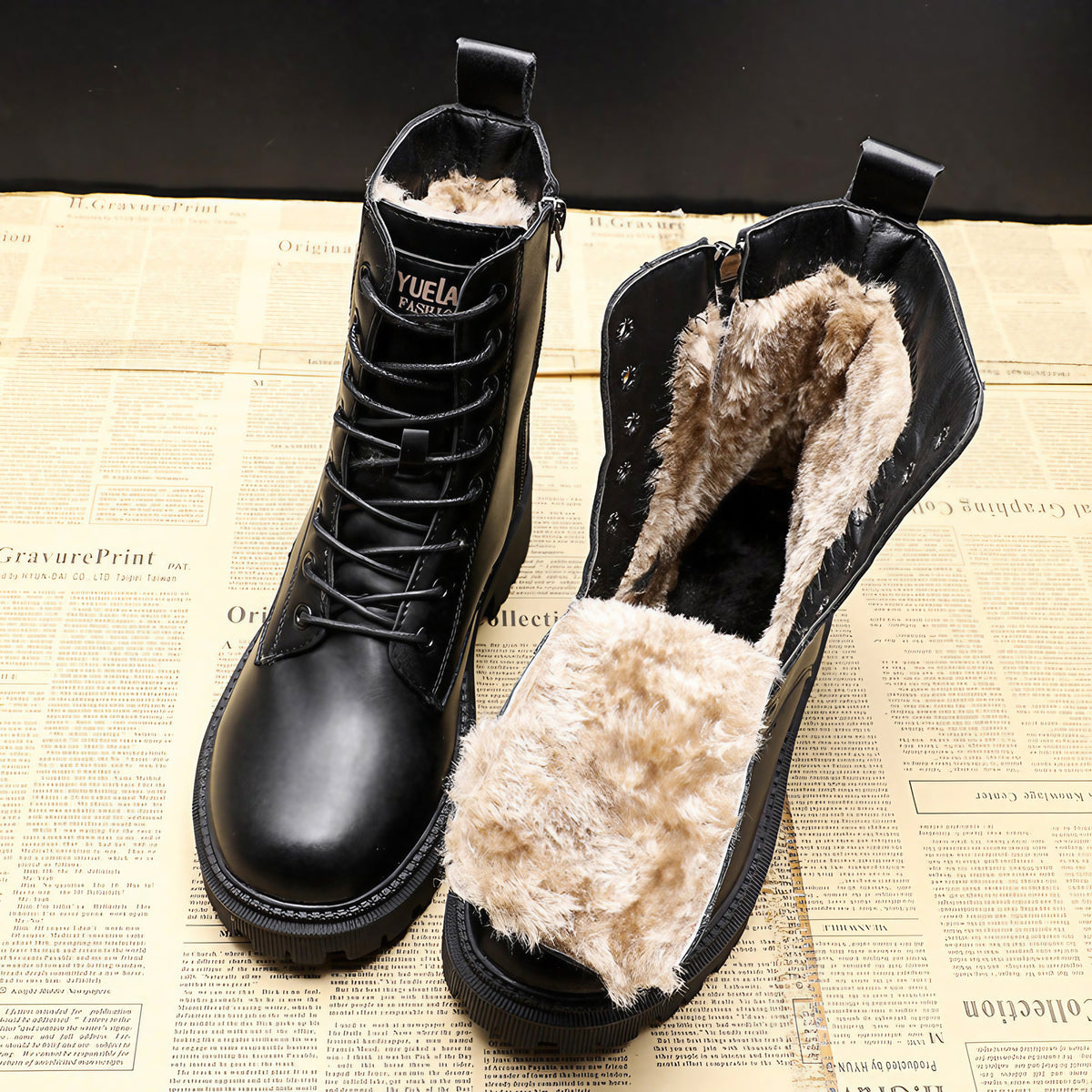 Bottes d'hiver femme noires, du 35 au 40, noir