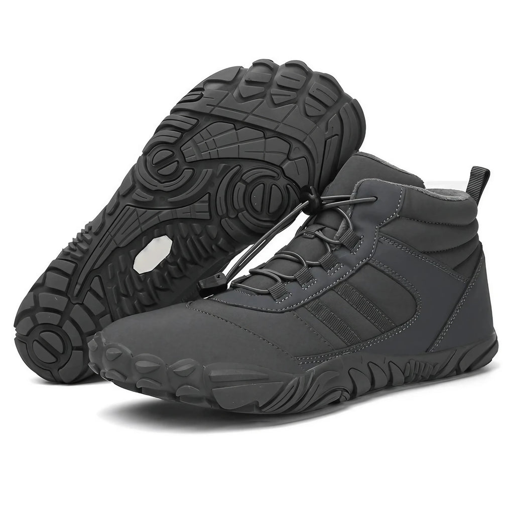 Bottes d'hiver pieds nus mixtes, doublure chaude, du 35 au 48, gris