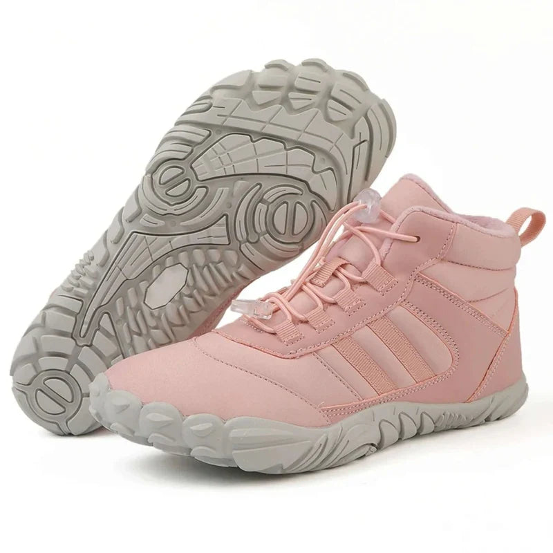 Bottes d'hiver pieds nus mixtes, doublure chaude, du 35 au 48, rose