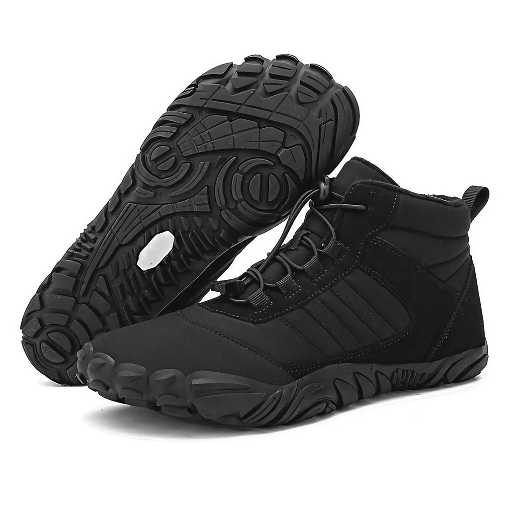 Bottes d'hiver pieds nus mixtes, doublure chaude, du 35 au 48, noir