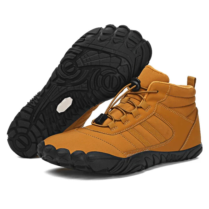 Bottes d'hiver pieds nus mixtes, doublure chaude, du 35 au 48, jaune