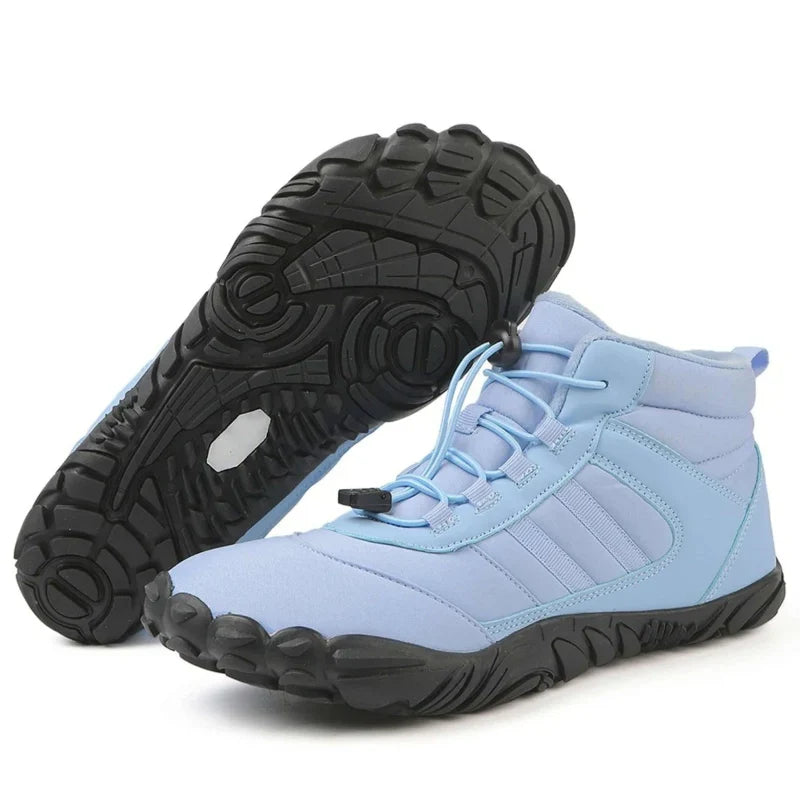 Bottes d'hiver pieds nus mixtes, doublure chaude, du 35 au 48, bleu ciel