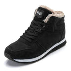Bottes d'hiver mixtes fourrées, semelle antidérapante, 36 au 48, noir