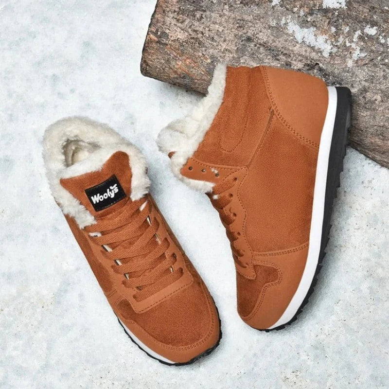 Bottes d'hiver mixtes fourrées, semelle antidérapante, 36 au 48