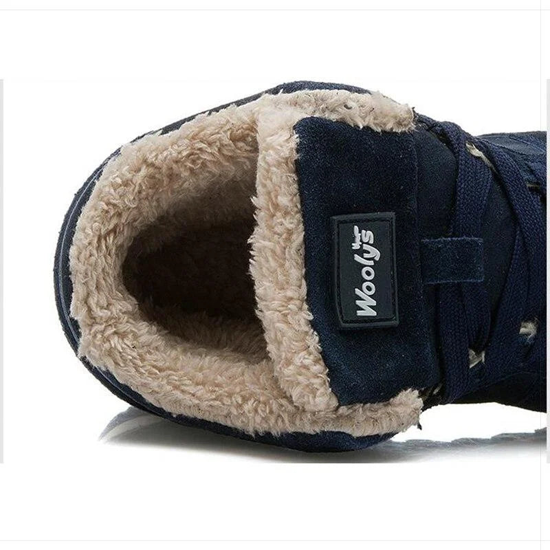 Bottes d'hiver mixtes fourrées, semelle antidérapante, 36 au 48
