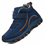 Bottes d'hiver mixtes imperméables, doublure fourrée, bleu
