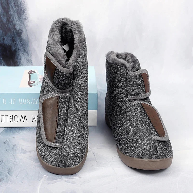 Bottes d'hiver unisexe doublées, fermeture réglable, 35 au 46