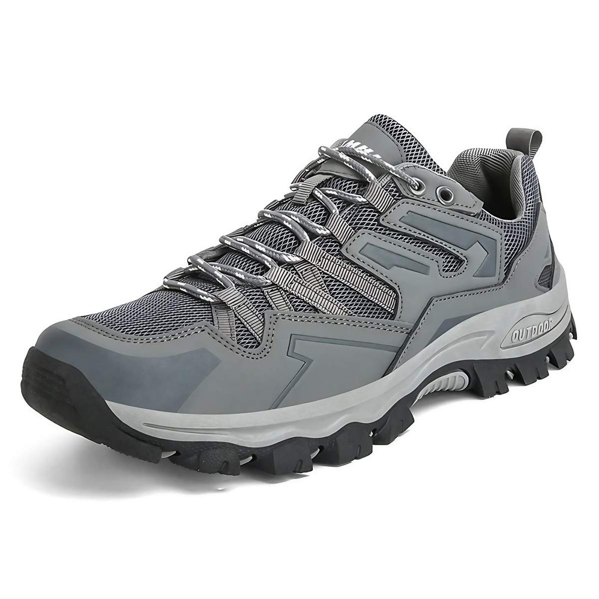 Chaussures de montagne femme imperméables, semelle antidérapante, gris