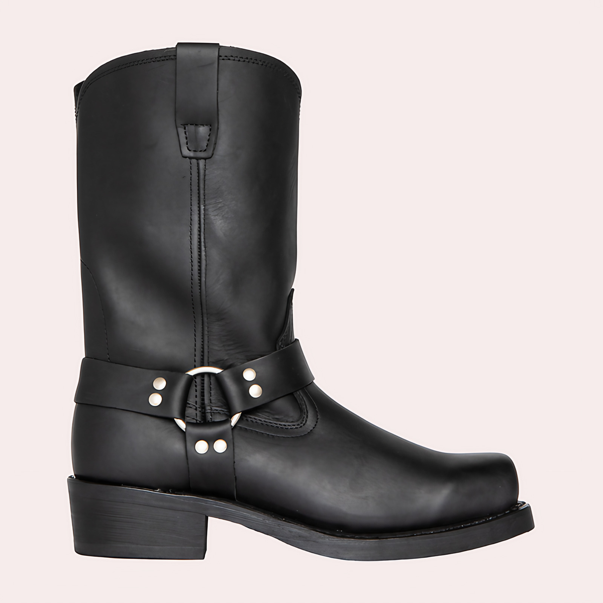 Bottes de cowboy homme pour l'automne et l'hiver, noir