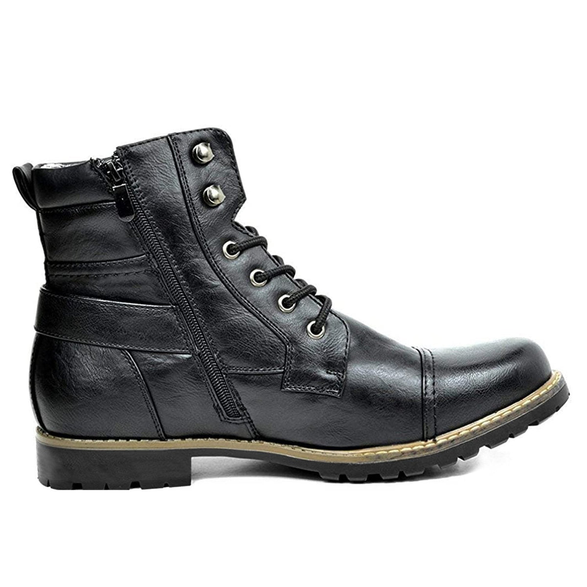 Bottes de moto homme, semelle en caoutchouc, trois coloris