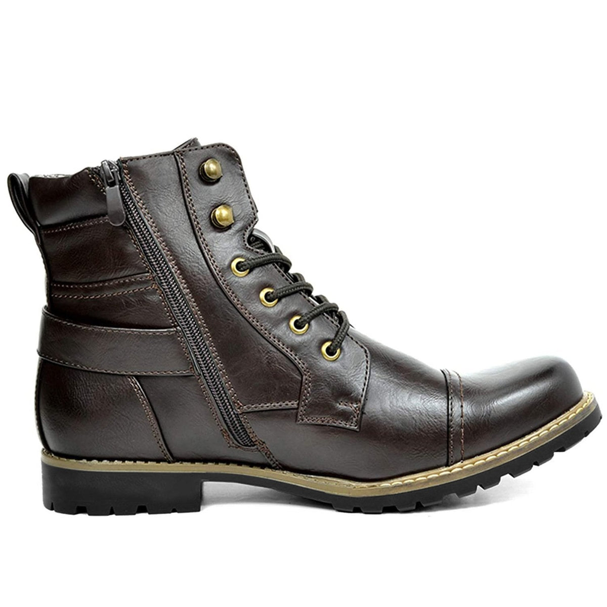 Bottes de moto homme, semelle en caoutchouc, trois coloris