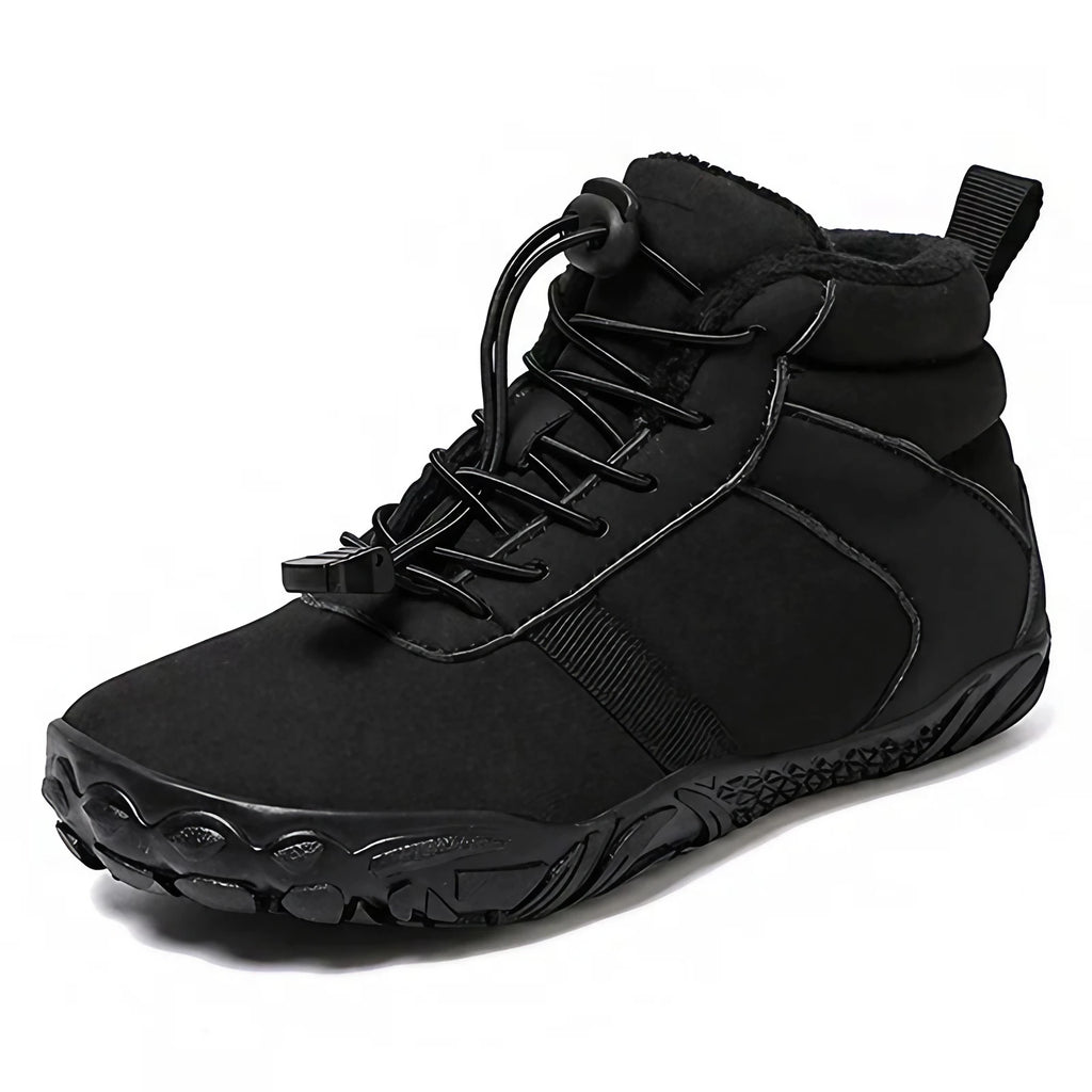 Bottes de neige enfant fourrées, semelle antidérapante, noir