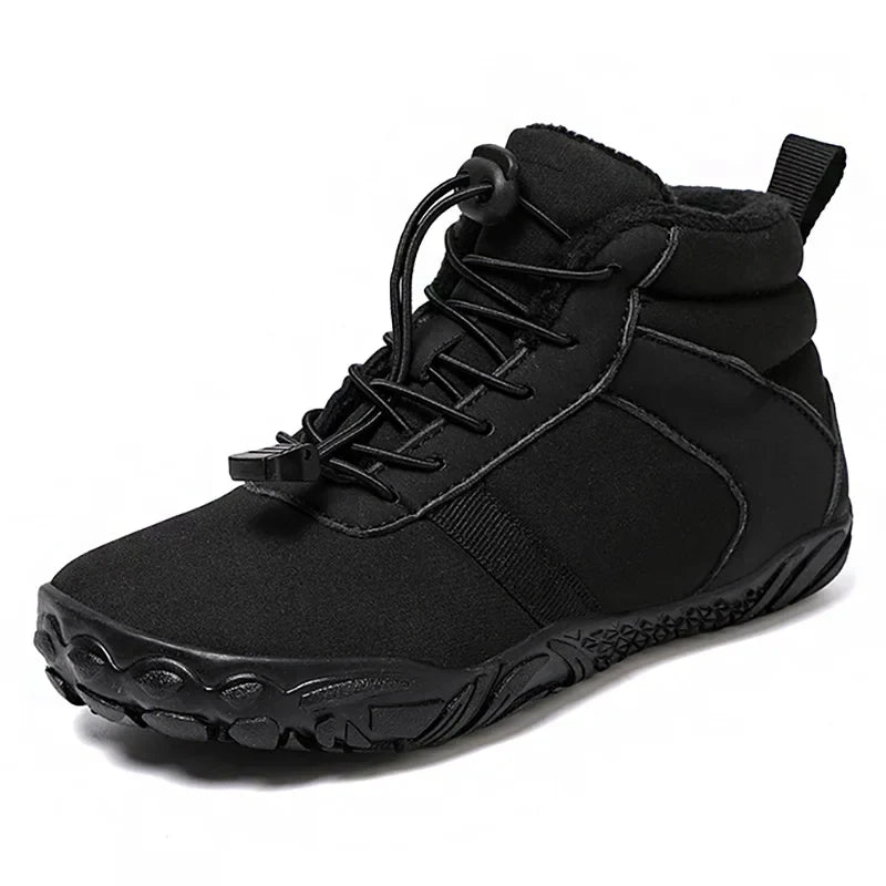 Bottes de neige enfant fourrées, semelle antidérapante, noir