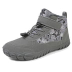 Bottes de neige enfant fourrées, semelle antidérapante, gris