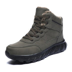 Bottes de neige homme fourrées, semelle antidérapante, 39 au 46, kaki