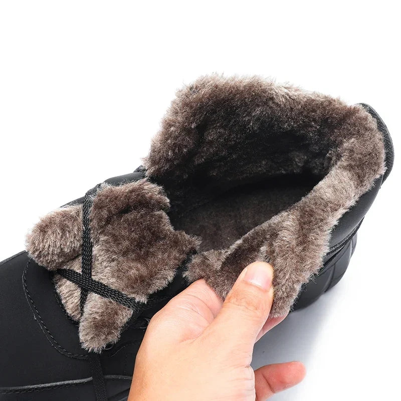 Bottes de neige homme fourrées, semelle antidérapante, 39 au 46
