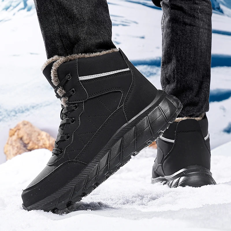 Bottes de neige homme fourrées, semelle antidérapante, 39 au 46