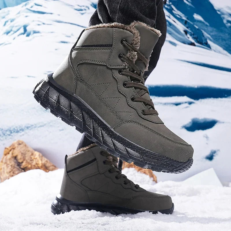 Bottes de neige homme fourrées, semelle antidérapante, 39 au 46