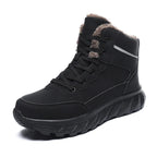 Bottes de neige homme fourrées, semelle antidérapante, 39 au 46, noir