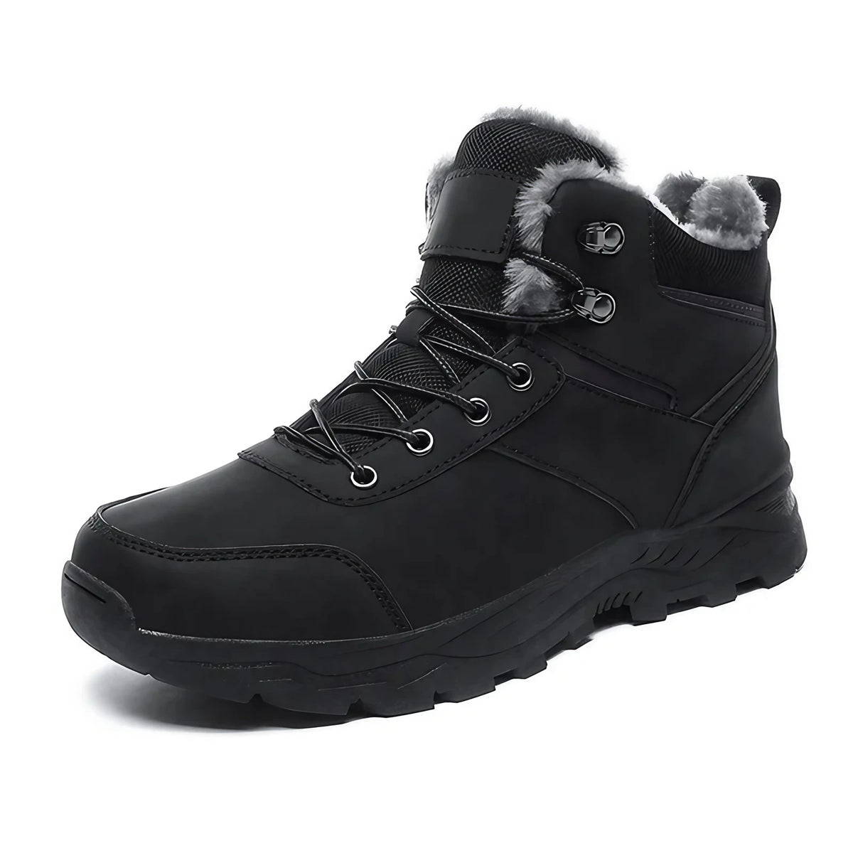 Bottes de neige montantes unisexe, doublure chaude, du 39 au 48, noir