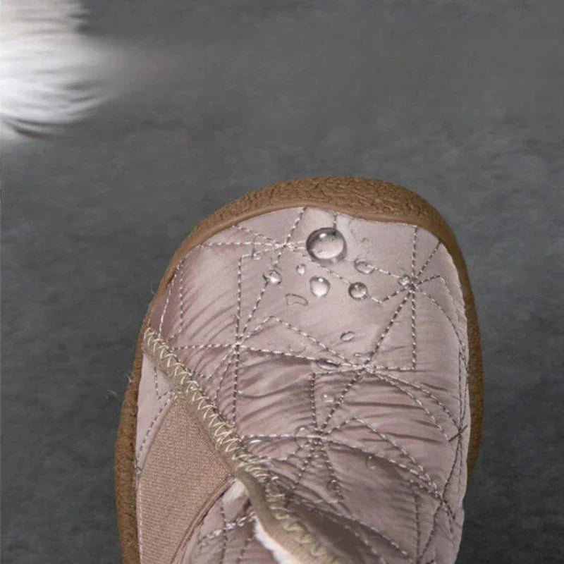 Bottes de neige femme matelassées, imperméables, doublure peluche