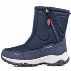 Bottes de neige homme fourrées à enfiler, semelle caoutchouc, bleu, version épaisse