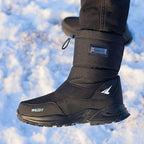 Bottes de neige homme fourrées à enfiler, semelle caoutchouc