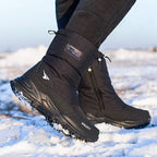 Bottes de neige homme fourrées à enfiler, semelle caoutchouc